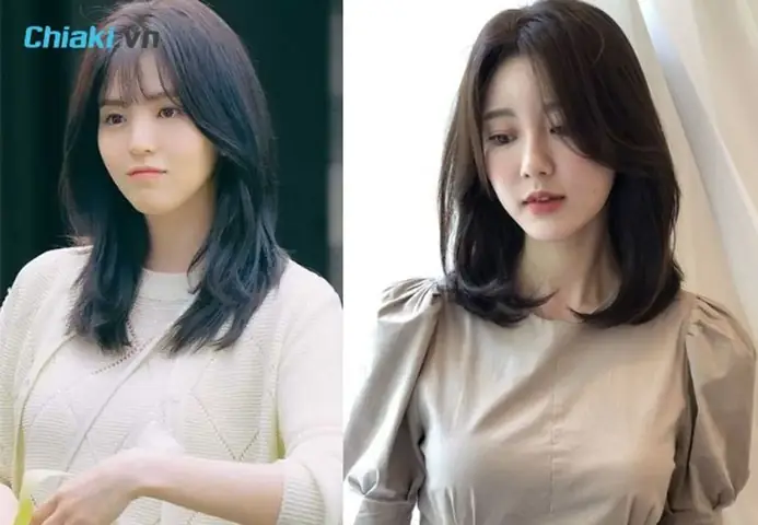 11. Kiểu Tóc Duỗi Cúp Cho Mặt Dài Mái Thưa 11. Kiểu Tóc Duỗi Cúp Cho Mặt Dài Mái Thưa