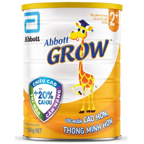 Sữa Abbott Grow 2+ 1.6kg Hương Vani Sữa Abbott Grow 2+ 1.6kg Hương Vani