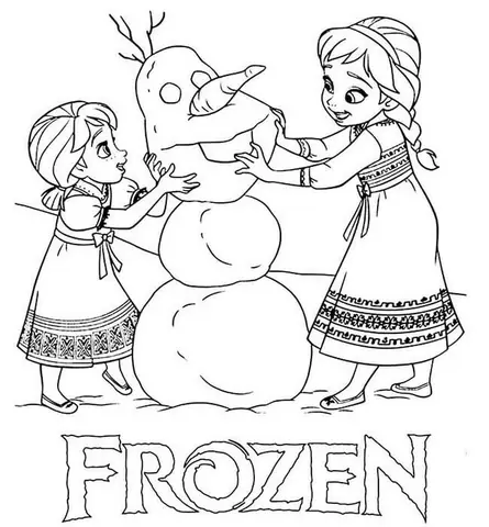 2tranh Tô Màu Elsa Và Anna