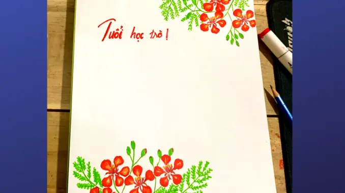 Hình Ảnh Cho Vẽ Hoa Trang Trí Báo Tường Đơn Giản: Hình Ảnh Cho Vẽ Hoa Trang Trí Báo Tường Đơn Giản: