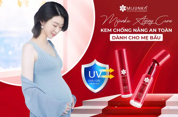 Kem Chống Nắng Mijunka Aging Care Toneup Uv Milk: Sự Lựa Chọn Hoàn Hảo Cho Bà Bầu