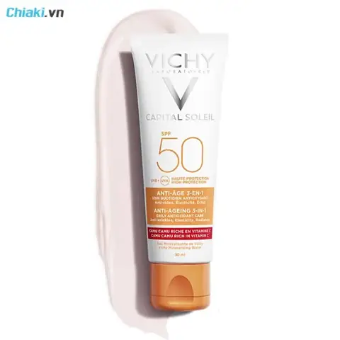 Kem Chống Nắng Vichy Capital Soleil Spf50 Anti Aging 3 In 1