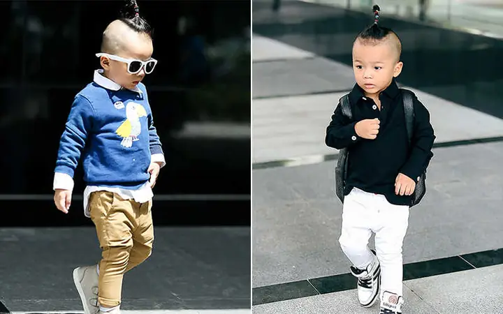 1tóc Buộc Chỏm Với Đường Rãnh