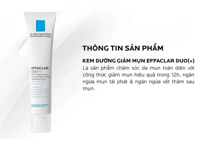 A) Kem Dưỡng Giảm Mụn, Ngừa Thâm La Roche Posay Duo +