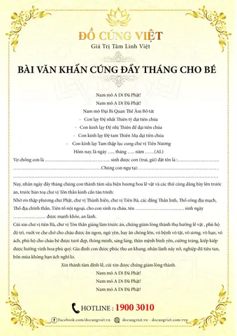 Lễ Cúng Mụ Cho Bé Trai Lễ Cúng Mụ Cho Bé Trai