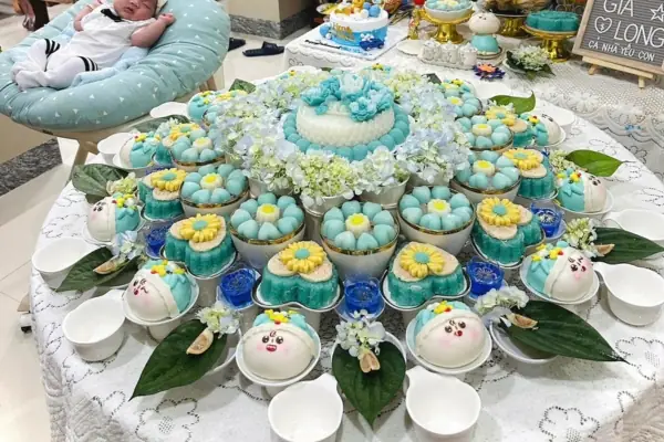 Hình Ảnh Mâm Cúng Đầy Tháng Bé Trai