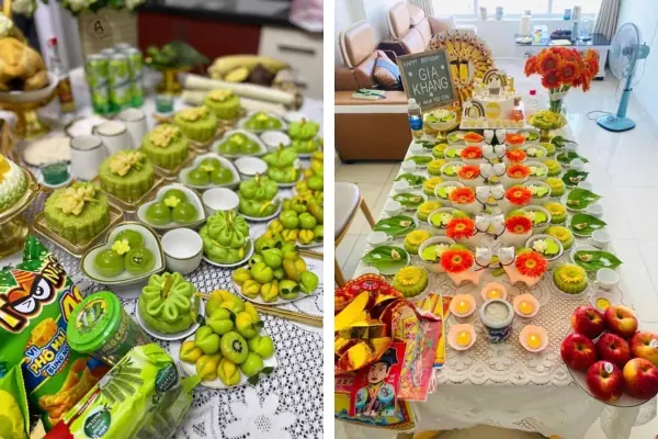 Hình Ảnh Mâm Cúng Đầy Tháng Bé Trai