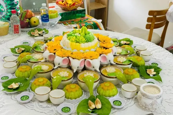 Hình Ảnh Mâm Cúng Đầy Tháng Bé Trai