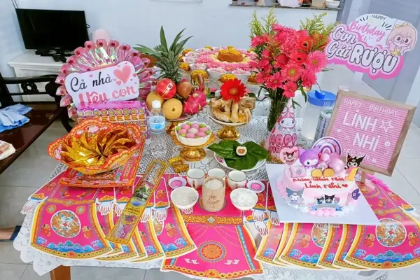 Hình Ảnh Cúng Đầy Tháng Bé Gái