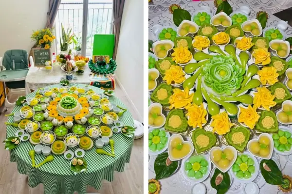 Hình Ảnh Mâm Cúng Đầy Tháng Bé Trai