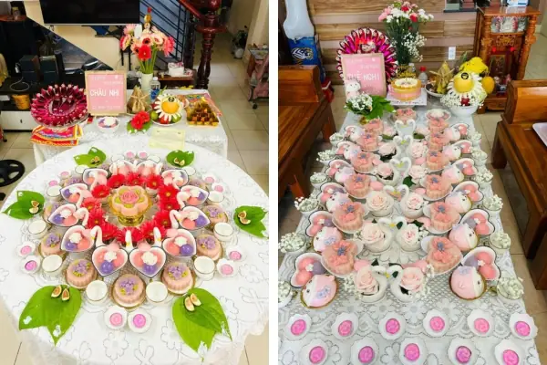 Hình Ảnh Cúng Đầy Tháng Bé Gái