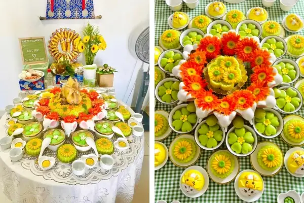 Hình Ảnh Mâm Cúng Đầy Tháng Bé Trai