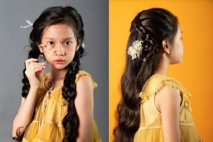 Tóc Tết Cho Bé Gái 8 Tuổi Rất Đẹp