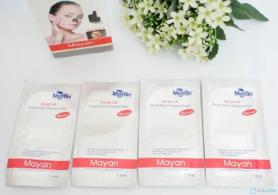 Lột Mụn Cám Than Hoạt Tính Mayan Powder Nose Cleaning 4 Strips
