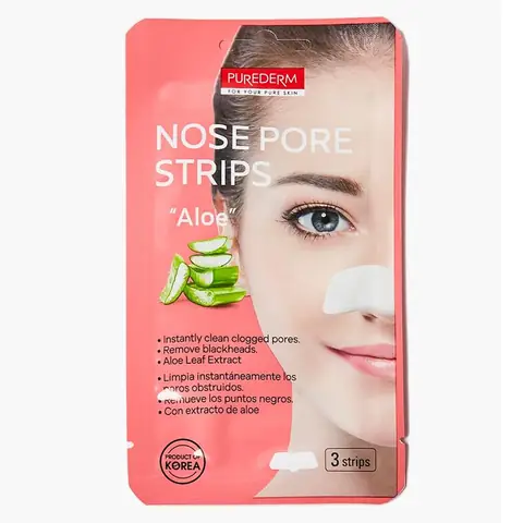 Mặt Nạ Lột Mụn Cám Mũi Purederm Nose Pore Strips Aloe
