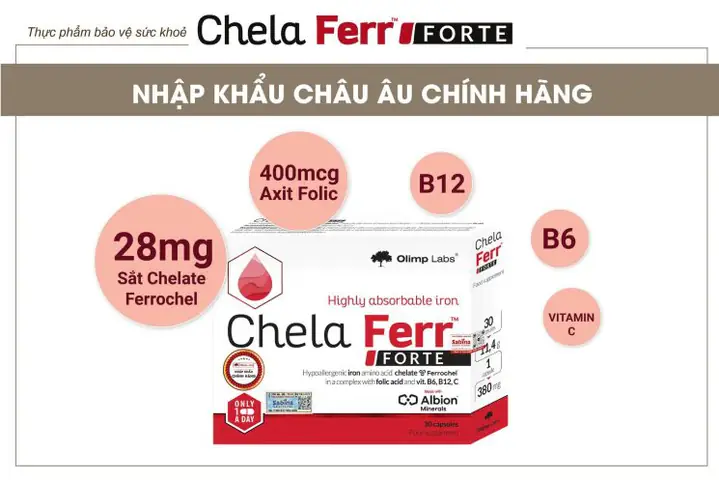 Thực Phẩm Bảo Vệ Sức Khỏe Chela-ferr Forte Thực Phẩm Bảo Vệ Sức Khỏe Chela-ferr Forte