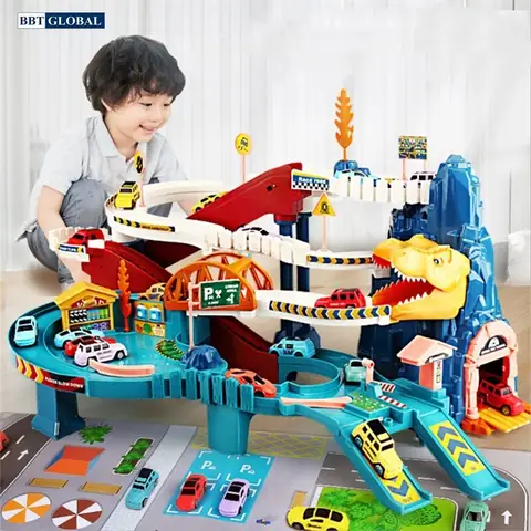Đồ Chơi Mô Hình Đường Đua Kỳ Thú Đường Hầm Khủng Long 5501a