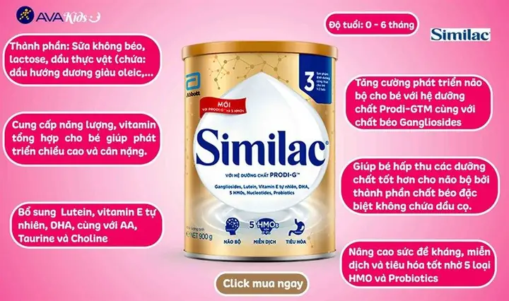 Sữa Similac 5g 0+ Cho Trẻ Từ 0 - 12 Tháng