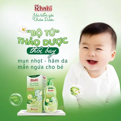 Sữa Tắm Gội Thảo Dược 2 In 1 Ích Nhi