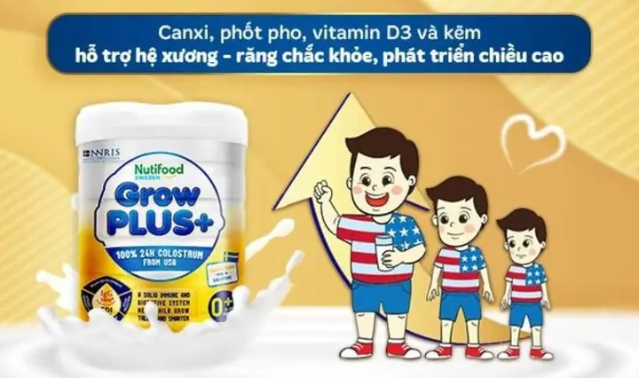 Sữa Tăng Chiều Cao Không Béo Chứa Phốt Pho