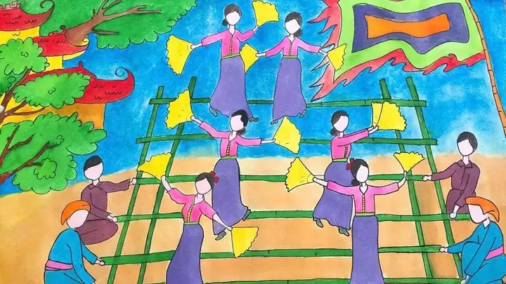 Ý Tưởng Vẽ Tranh Ngày Tết Lễ Hội