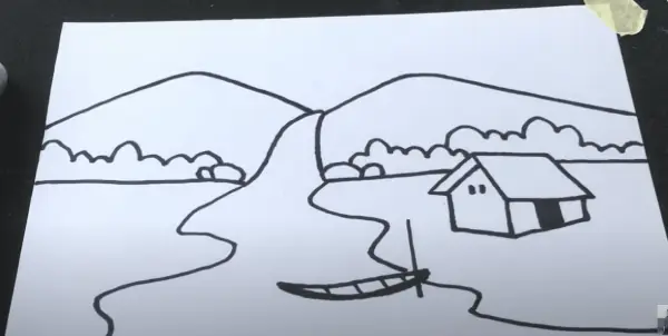 Cách 1: Hướng Dẫn Vẽ Tranh Phong Cảnh Thác Nước Đơn Giản Mà Đẹp Cho Học Sinh Lớp 8