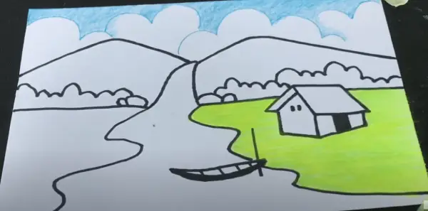 Cách 1: Hướng Dẫn Vẽ Tranh Phong Cảnh Thác Nước Đơn Giản Mà Đẹp Cho Học Sinh Lớp 8