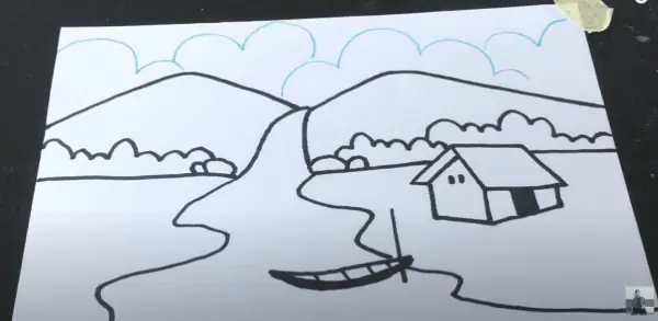 Cách 1: Hướng Dẫn Vẽ Tranh Phong Cảnh Thác Nước Đơn Giản Mà Đẹp Cho Học Sinh Lớp 8