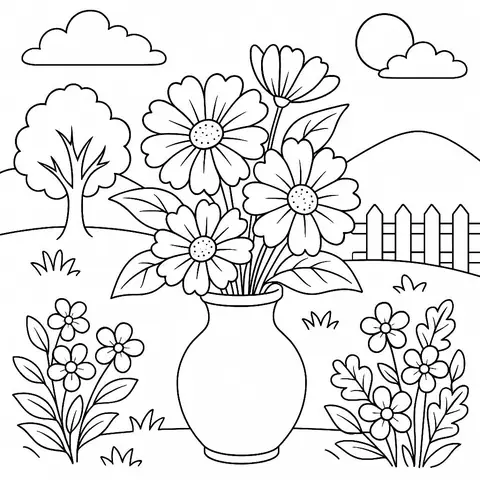 Tranh Tô Màu Hoa Tặng Mẹ Cho Bé 2025 Tranh Tô Màu Hoa Tặng Mẹ Cho Bé 2025