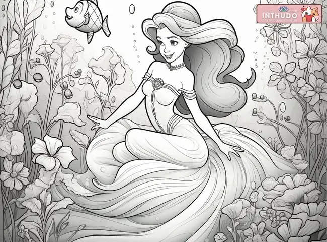 Mẫu Tranh Tô Màu Công Chúa Ariel Nàng Tiên Cá Của Biển Cả Đẹp Nhất Mẫu Tranh Tô Màu Công Chúa Ariel Nàng Tiên Cá Của Biển Cả Đẹp Nhất