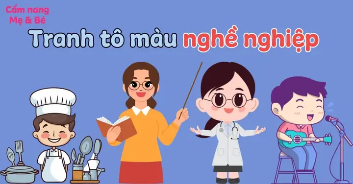 Tải Về 200+ Tranh Tô Màu Nghề Nghiệp Cho Bé Miễn Phí, Sắc Nét