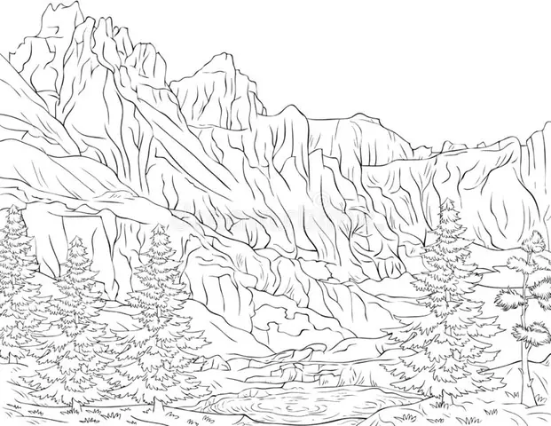 Tranh Tô Màu Phong Cảnh Miền Núi Tranh Tô Màu Phong Cảnh Miền Núi