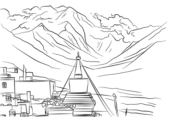 Tranh Tô Màu Phong Cảnh Miền Núi Tranh Tô Màu Phong Cảnh Miền Núi