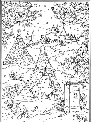 Tranh Tô Màu Phong Cảnh Miền Núi Tranh Tô Màu Phong Cảnh Miền Núi