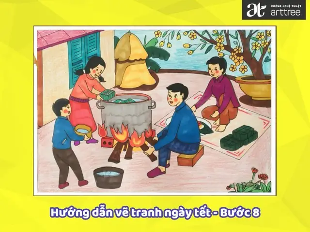 Hướng Dẫn Vẽ Tranh Ngày Tết Đơn Giản Cho Học Sinh