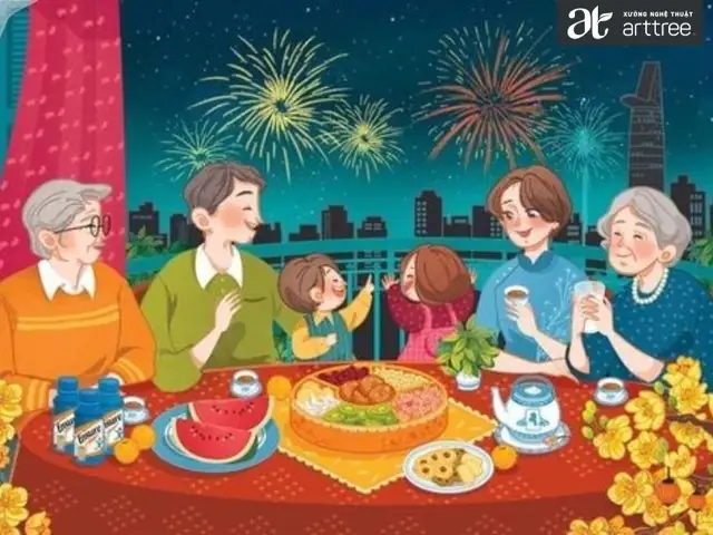 Tổng Hợp 10+ Tranh Vẽ Ngày Tết Đẹp Nhất Của Học Sinh