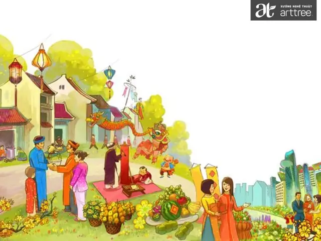 Tổng Hợp 10+ Tranh Vẽ Ngày Tết Đẹp Nhất Của Học Sinh