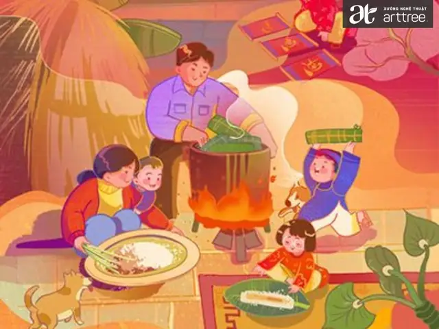 Tổng Hợp 10+ Tranh Vẽ Ngày Tết Đẹp Nhất Của Học Sinh