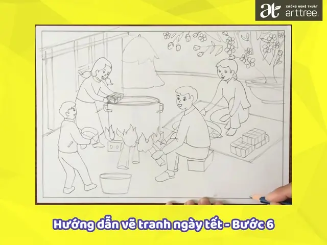 Hướng Dẫn Vẽ Tranh Ngày Tết Đơn Giản Cho Học Sinh