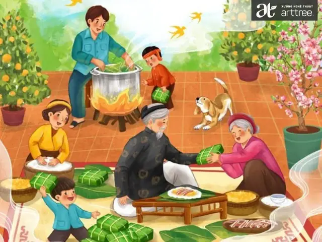 Tổng Hợp 10+ Tranh Vẽ Ngày Tết Đẹp Nhất Của Học Sinh