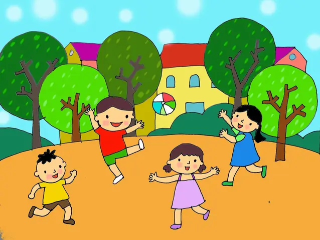 Hình Ảnh Cho Tranh Vẽ Ngôi Trường Mầm Non Của Bé: