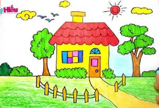 Hình Ảnh Cho Tranh Vẽ Ngôi Trường Mầm Non Của Bé: