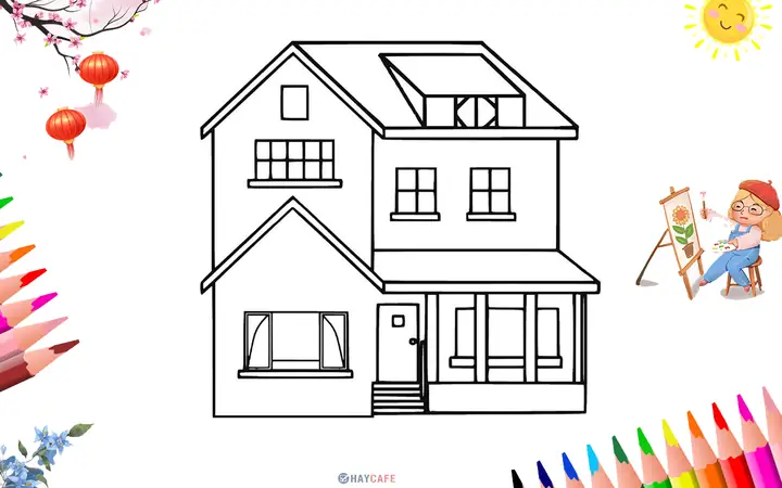 Hình Ảnh Cho Tranh Vẽ Ngôi Trường Mầm Non Của Bé: