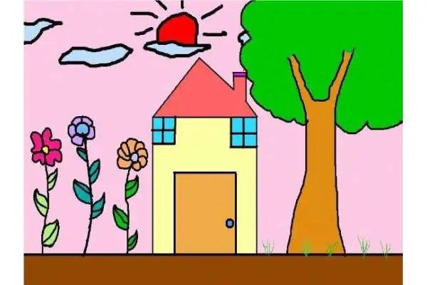 Hình Ảnh Cho Tranh Vẽ Ngôi Trường Mầm Non Của Bé: