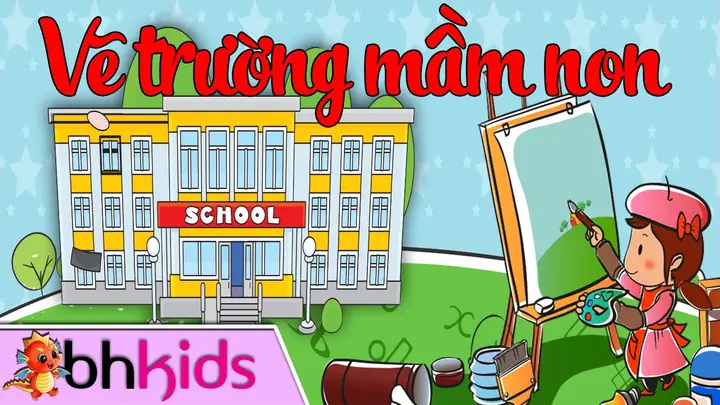 Hình Ảnh Cho Tranh Vẽ Ngôi Trường Mầm Non Của Bé: