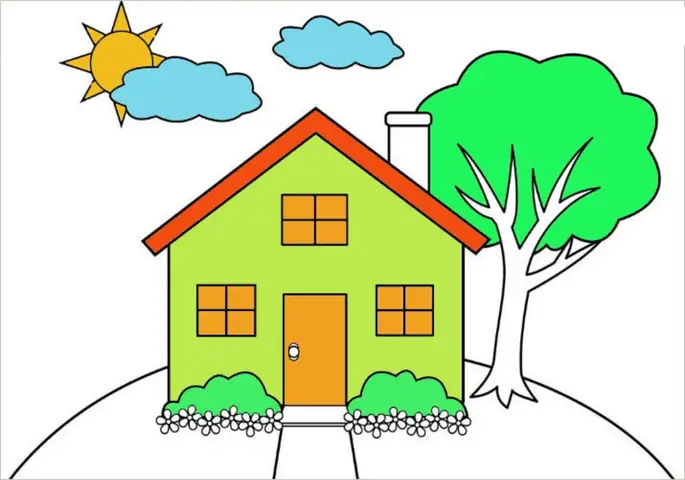 Hình Ảnh Cho Tranh Vẽ Ngôi Trường Mầm Non Của Bé: