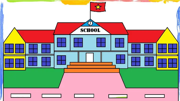 Hình Ảnh Cho Tranh Vẽ Ngôi Trường Mầm Non Của Bé: