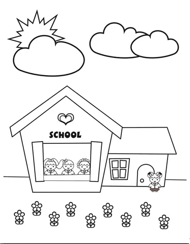 Hình Ảnh Cho Tranh Vẽ Ngôi Trường Mầm Non Của Bé: