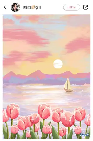 Vẽ Hoa Tulip Bằng Bút Chì