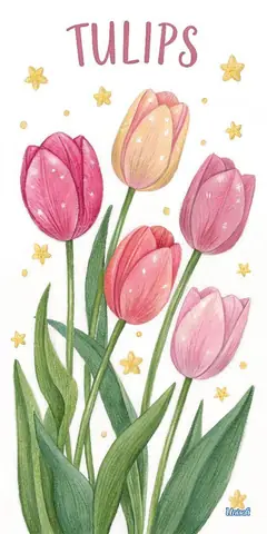 Vẽ Hoa Tulip Bằng Bút Chì